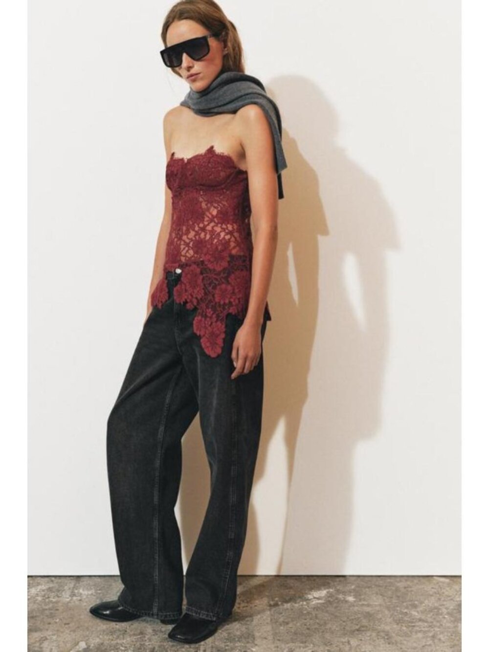 ZARA FLORAL LACE CORSET ZW COLLECTION 4772/209/606
